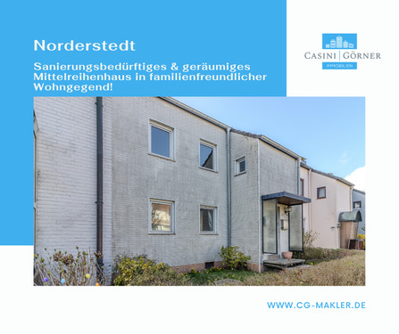 Titelbild - Umfassende Sanierung erforderlich - Geräumiges Mittelreihenhaus in familienfreundlicher Wohngegend!