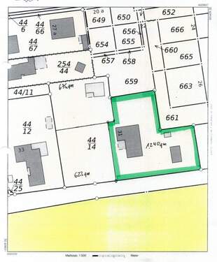 Flurkarte Grundstück 1.240 qm - 