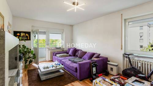 Wohnzimmer 1 - 2 Zimmer Etagenwohnung in Limburgerhof