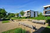 Innenhof - Franklin Garden: Balkon + Dusche
