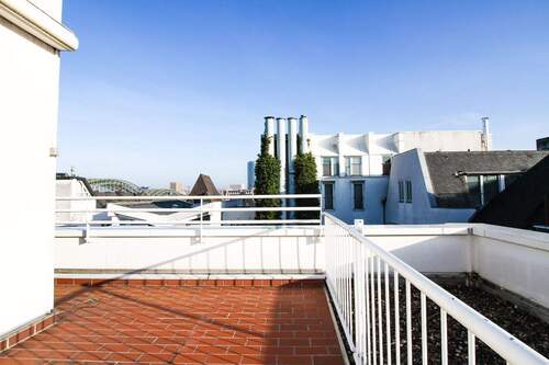 Dachterrasse Blick Rheinbrücke - 