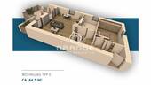 Grundriss 3D Wohnung Typ E - 