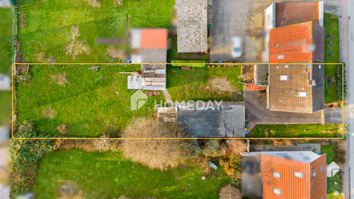 2. Hausansicht (von oben) - 4 Zimmer Doppelhaushälfte zum Kaufen in Kalkhorst