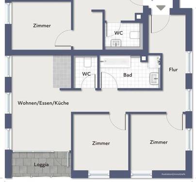 Wohnung8.unmöbliert.ohne.Maße - Etagenwohnung mit 54,00 m² in Bad Liebenzell zum Kaufen