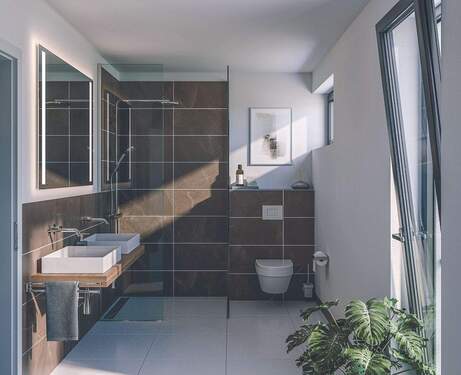 Badezimmer mit Tageslicht - 