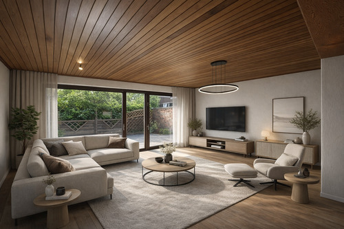 Einrichtungsbeispiel Wohnzimmer (KI generiert) - 