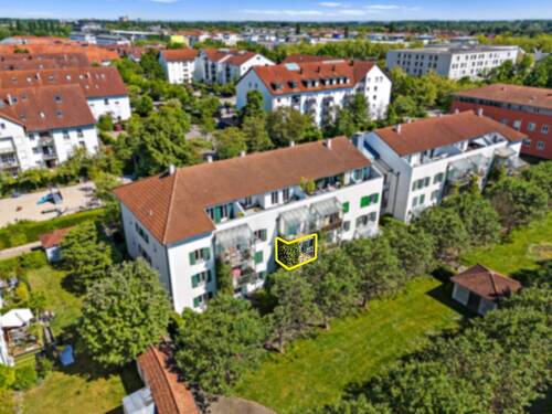 Balkon in Westausrichtung - 2 Zimmer Etagenwohnung in Ingolstadt
