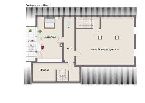 Dachgeschoss Haus 2 - 