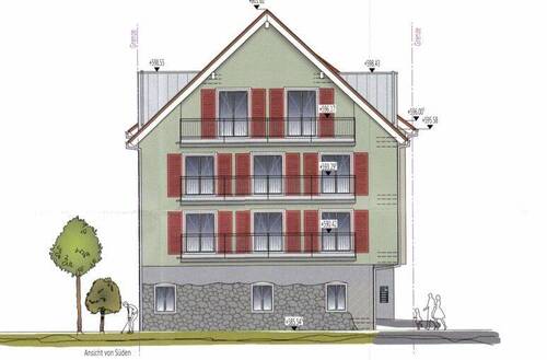 Ansicht Süden des Neubaus - 