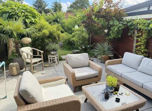 Terrasse im Sommer - 4 Zimmer Reihenmittelhaus zum Kaufen in Nienhagen