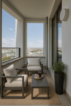 Balkon vom Schlaf und Kinderzimmer Zugänglich - 