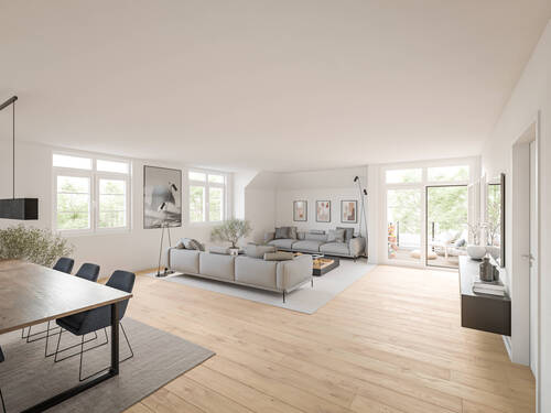 Visualisierung Bsp.-Wohnung 16 - DG mit Terrasse: Steuern sparen dank §10f EStG + 150.000?€ KfW & 30?% Tilgungszuschuss sichern!