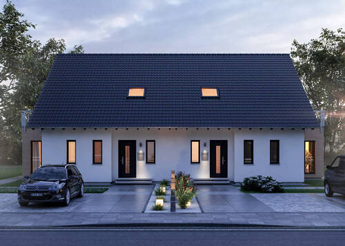 Abendvisualisierung - Doppelhaushälfte mit 140,00 m² in Herrsching am Ammersee zum Kaufen
