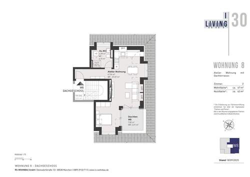 Wohnung_8 - Etagenwohnung mit 47,00 m&sup2; in München zum Kaufen