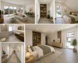 Kollage - Exklusiver Erstbezug mit Weitblick – Moderne 3-Zimmer-Neubauwohnung mit Aufzug, Balkon und Stellplatz