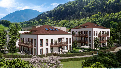 Visualisierung - City-Wohnen Bad Reichenhall – Gewerbeeinheit in moderner Architektur