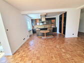 Offene Küche (Grau-Glanz/Holz) - 