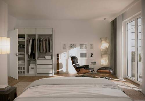 Visualisierung Schlafzimmer - Etagenwohnung mit 90,20 m&sup2; in Berlin zum Kaufen