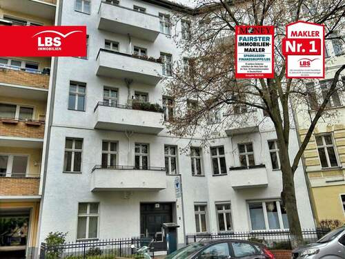 Vorderansicht Haus - 2 Zimmer Etagenwohnung zum Kaufen in Berlin