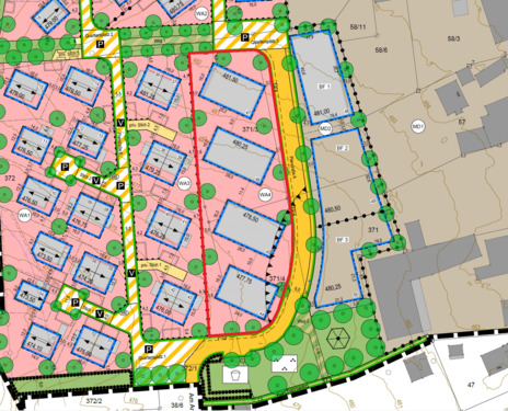 Ausschnitt B-Plan - Grundstück in Haimhausen