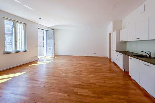 Wohnzimmer - Moderne Mietwohnungen am Spittelmarkt - großes Wohnzimmer, tolle Aufteilung