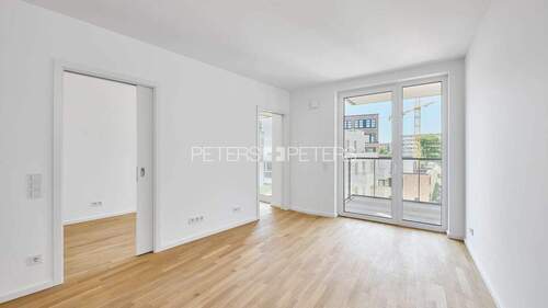 Wohnzimmer (Beispiel) - + Neubauwohnung in Rothenburgsort + Rodenborg +