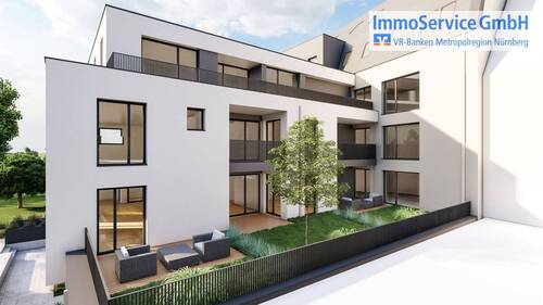 Visualisierung Rückansicht - 2 Zimmer Etagenwohnung zum Kaufen in Nürnberg