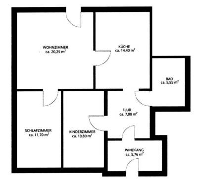 EG 3 Raum Wohnung - 