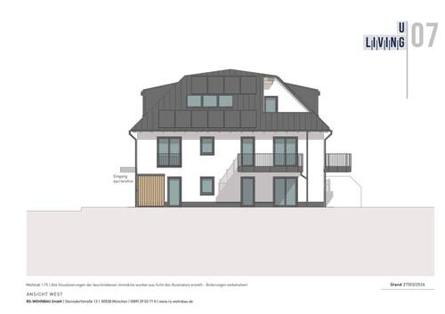 Haus B Ansicht West - 