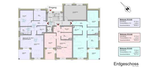 0005 - Etagenwohnung mit 59,30 m&sup2; in Bitburg zum Kaufen