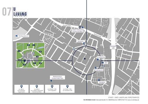 Lageplan - Etagenwohnung mit 58,00 m&sup2; in München zum Kaufen
