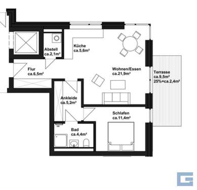 Erdgeschoss - Etagenwohnung mit 59,50 m&sup2; in Heikendorf zur Miete