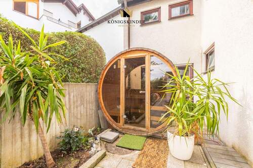 Terrasse mit Sauna - 