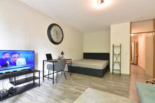 Wohnzimmer Schlafbereich - 1 Zimmer Etagenwohnung in Mainz-Finthen