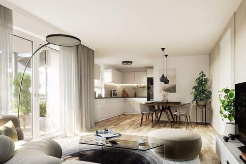 Visualisierung einer eingerichteten Wohnung - DER ROHBAU IST FERTIGGESTELLT! WUNDERSCHÖNE WOHNUNG IN TOPLAGE IN ROTH-AM HOCHGERICHT 13