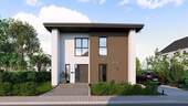 Ansicht Eingang Walmdach - Einfamilienhaus mit 151,00 m&sup2; in Saarbrücken zum Kaufen