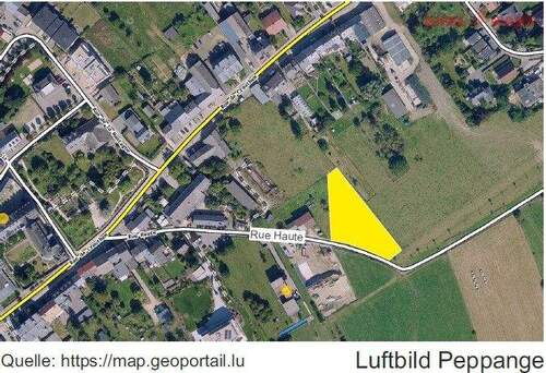 Peppange - Luftbild - Grundstück in Peppange zu verkaufen - Rue Haute