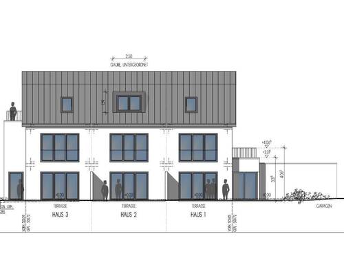 Ansicht Süd - Vorankündigung: Bezahlbare Familiendomizile - Haus 1