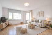 Wohnzimmer - Homestaging - 2 Zimmer Etagenwohnung zum Kaufen in Neuss