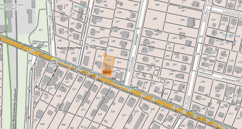 Flurlage Bergfelder Straße (1).png - Mehrfamilienhaus, Wohnhaus mit 320,00 m² in Birkenwerder zum Kaufen