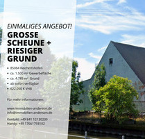 Große Scheune und Holzstadel mit 4.785 m² Grundstück - Reichertshofen