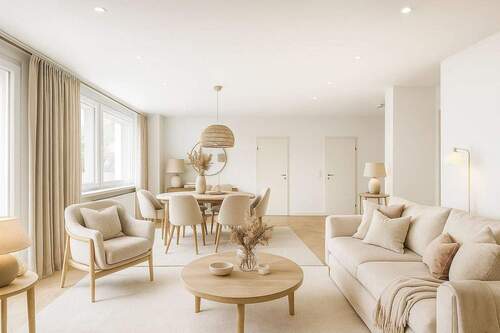 Visualisierung Wohn- und Essbereich - 