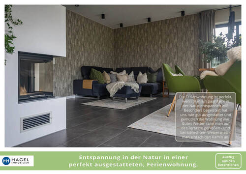 Wohnraum mit Kamin - Mehrfamilienhaus, Wohnhaus zum Kaufen in Asendorf