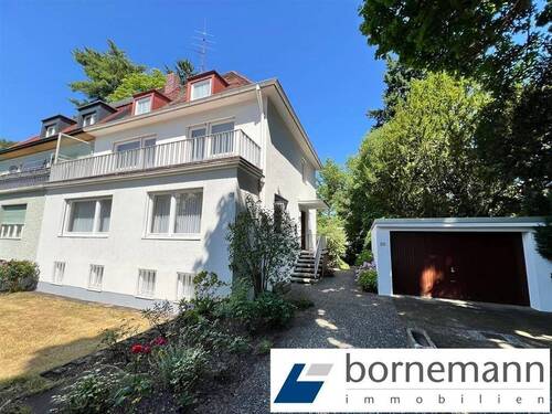 Hausansicht - Gefragte Lage Nähe Rechenbergpark! Ansprechende DHH mit tollem Garten, Ausbaupotential + Garage!