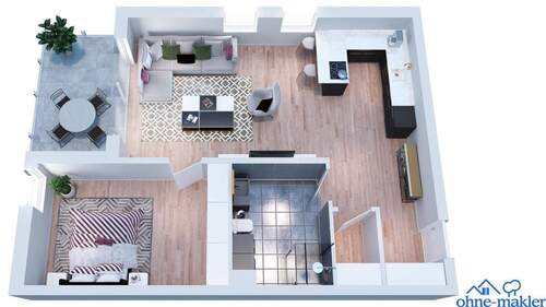 Bild 1 - 2 Zimmer-Neubauwohnungen mit 75 qm zu vermieten