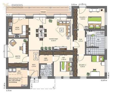 EG - 5 Zimmer Bungalow in Freudenburg