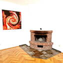 Wohnzimmer - Kamin - 5 Zimmer Doppelhaushälfte in Pullach