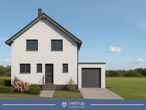 Ansicht von Osten Titelbild - IHR NEUES ZUHAUSE IN ENTRACHING: SCHLÜSSELFERTIGES EINFAMILIENHAUS MIT INDIVIDUELLEN GESTALTUNGSMÖGLICHKEITEN