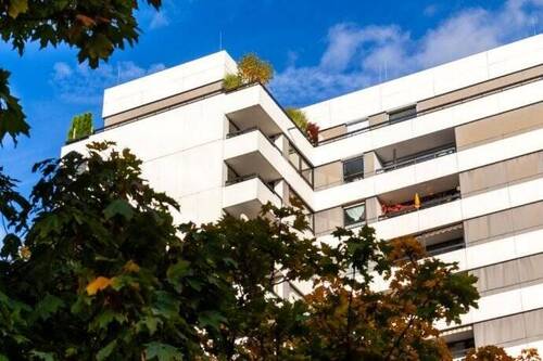 Ansicht von Südwesten - Nürnberg Norikus am Wöhrder See: 4,5-Zi-Whg, Loggia, TG-Stellpl.; sofort frei