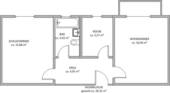 Grundriss - 2 Zimmer Etagenwohnung in Bitterfeld-Wolfen